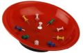 Round Red plastic magnetic tray