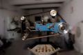 Blue 220V Automatic universal belt grinder machine