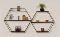 Metal Hexagon Wall Shelf