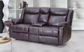 Leatherette two seater manual recliner