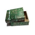 Rectangular Dark Green Recycle Green computer circuit board gift box