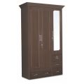 Wooden Polished Rectangular Brown 3 Door al 8454 luxury wardrobe