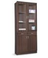 Wood Polished Brown double door bookcase