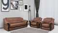 Wooden Polished Brown Plain ghana sofa set