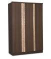 Wooden Polished Rectangular Brown liva 3 door wardrobe