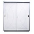 Wooden Polished Rectangular White Double Door shova 2 door wardrobe