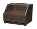 Wooden Brown Plain single drawer bedside table