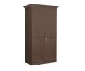 Wooden Polished Rectangular Brown Double Door Plain w2d 7836 luxury wardrobe
