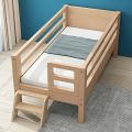 Wood Solid Wood Polished Light Brown Dark Red Brown New kids bed