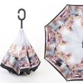 Reverse Printed Three Fold Umbrella