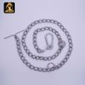Plain Twisted Iron Dog Chain With Snap Ballan Hook All Size