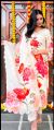 Multicolor Half Sleeve Straight V Neck Printed floral georgette handwork kurti set