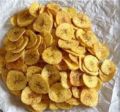 Yellow round banana chips