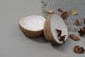 White and Brown Printed clearsky wooden serving bowl