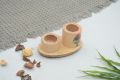 Printed french collection wooden candle holder