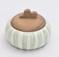 Lime Line Wooden Canister