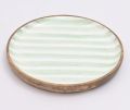 Lime Line Wooden Plates