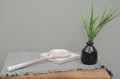 White and Brown rustic wooden spoon