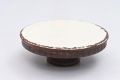 White and Brown Plain simple life wooden cake stand