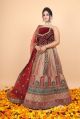 Silk Net Velvet Multi Color Embrodried Designer Bridal Lehenga Choli