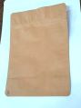 Ractangular Brown Plain kraft paper zipper pouch