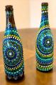 Polished Multi Color glass bottle paintings