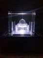 6x6x6 cm Crystal Cube Taj Mahal 3d Model Laser Engraving