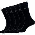 Cotton Lycra Black plain full length socks