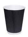 Round Black 150 ml ripple paper cups