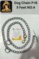 4 No. Plain Twisted Iron Dog Chain with Brass Hook