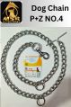 4 No. Plain Twisted Iron Dog Chain With Zinc Hook