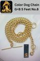 5 Feet Grinded Twisted Iron Dog Chain with Brass Hook