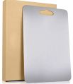 Rectangle Silver Plain stainless steel chopping board