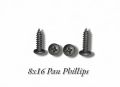 8x16 Pan Phillips Self Tapping Screw