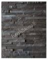 Black leather finish natural stone wall cladding