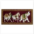 rajasthani paintings with three subject on silk