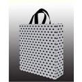Black and White printed bopp laminated non woven shopping bag