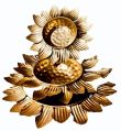 Gold Metal Stylish Lotus Urli