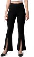 Ladies Poly Lycra Slit Bell Bottom Trousers