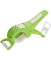 GREENAXY Stainless Steel Plastic Green Red New 2in1 vegetable cutter