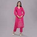 Ladies Rani Color A-Line Kurti Set