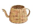 Kettle Shape Brown bamboo kettle basket