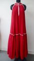 Fashion Valley Exports 100 Viscose Red Without Sleeves ladies fancy viscose dress