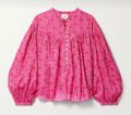 Fashion Valley Exports Baggy Sleeves Full Sleeves Printed ladies pink cotton top