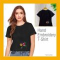 Floral Hand Embroidered T-shirt