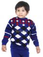 Rebiva Wool Multi Color Full Sleeves Printed boys stylish sweater set