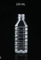 PET Square Transparent 200ml empty water bottle