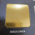 Embossed Gold Linen Stainless Steel Sheet by sds