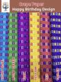 Mayur Available in Many Colors Printed birthday design crepe paper sheets