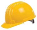 Plastic Oval Yellow Plain safety helmet